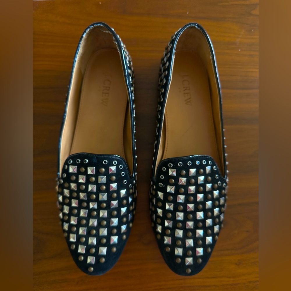 J. Crew Studded Smoking Loafer